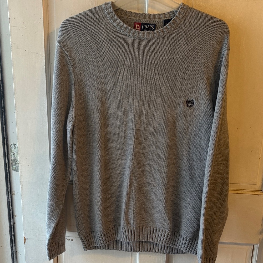 Chaps Men's Gray Crewneck Sweater
